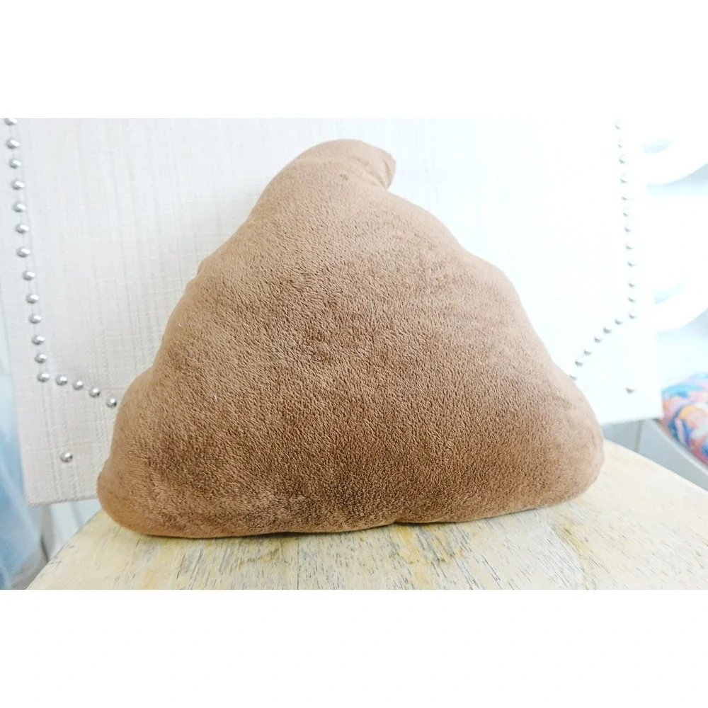 Pile of Poo Emoji‎ Throw Pillow - Poop Face Stuffed Plush Toy - Smiley Plushie